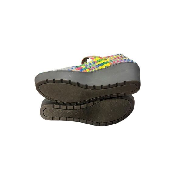 Steven by Steve Madden Brynn Peep Toe Casual Bright Multi Wedges colorful - Picture 4 of 5